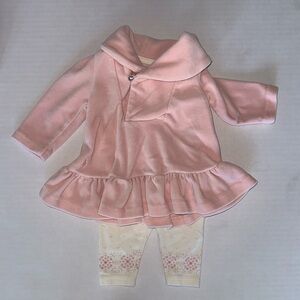 Ralph Lauren Plush Baby Dress & Snowflake Leggings Set